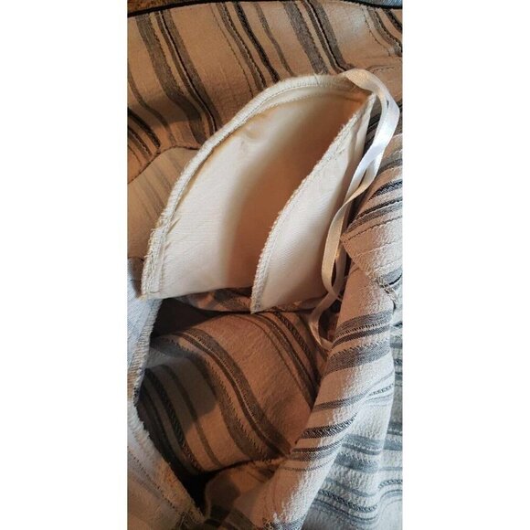 Women's 2 Piece Set K Petite Collection Black Tan White Blouse Blazer Size 14P - Picture 13 of 16